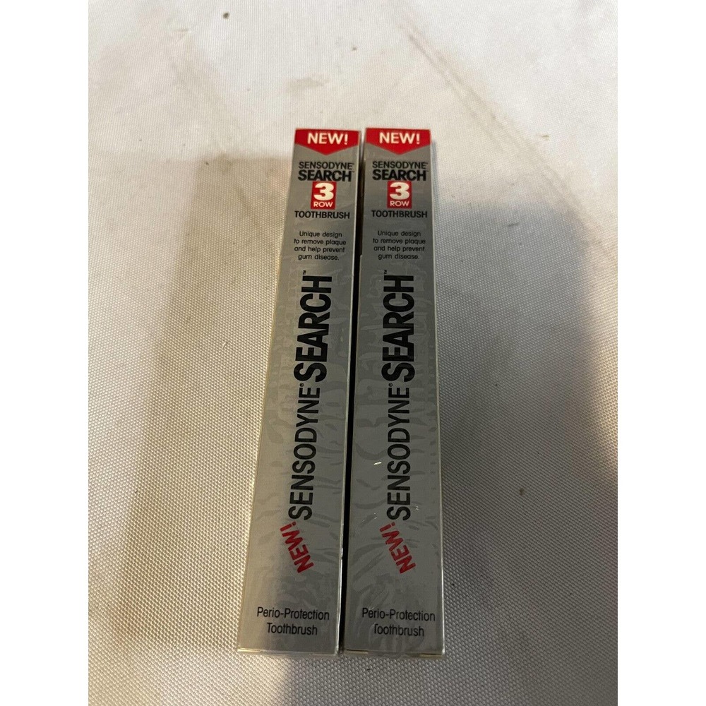 Lot of 2 New Vintage Sensodyne Search Toothbrushes Adult Full Size Rare